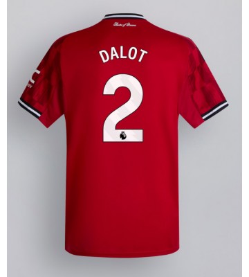 Lacne Muži Futbalové dres Manchester United Diogo Dalot #2 2025-26 Krátky Rukáv - Domáci